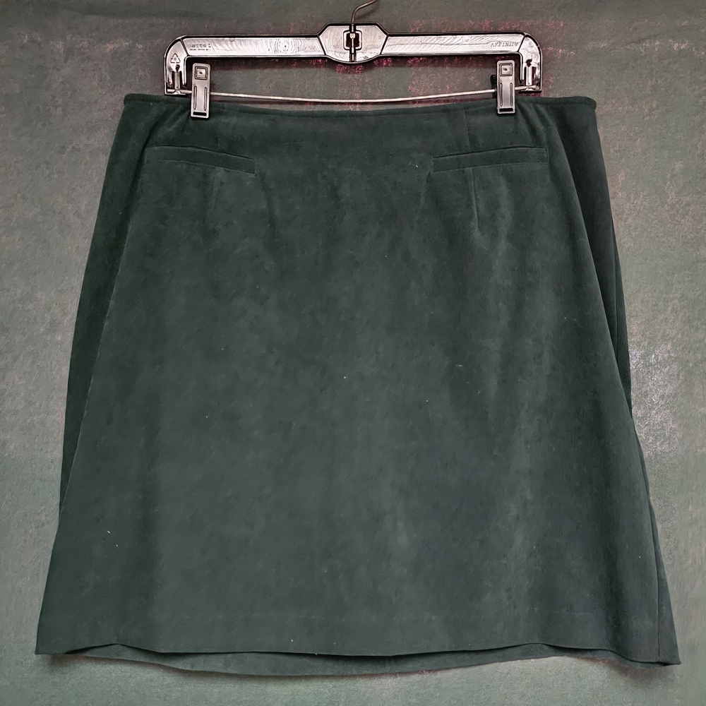 Venezia Deep Green A-Line Skirt